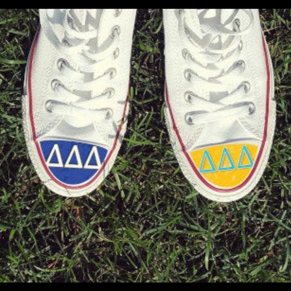 Tri Delta toe cap shoe decal sticker